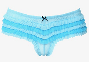 Torrid Blue Striped Mesh Rumba Briefs