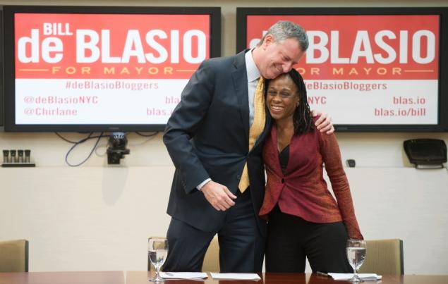 Bill de Blassio and Chirlane McCray