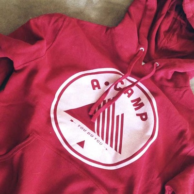 a camp hoodie