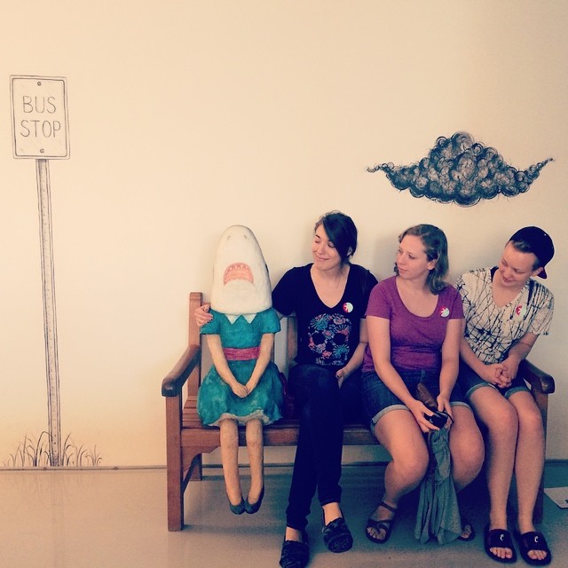 Cincy Straddlers sometimes visit the CAC and comfort the poor Shark Girl.
