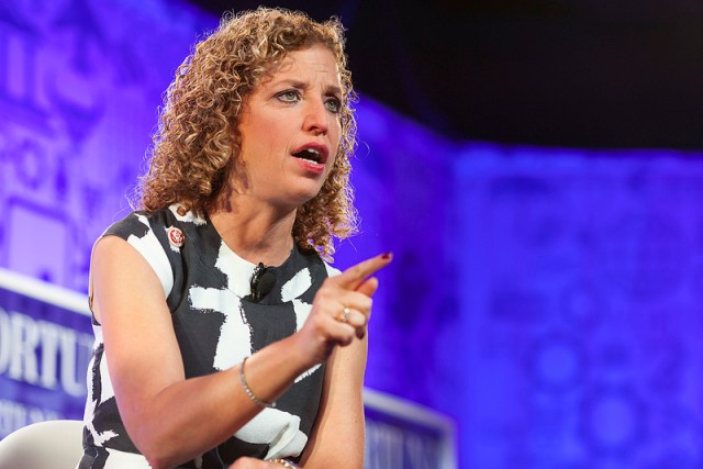 Florida Congresswoman Debbie Wasserman Schultz speaking  photo via Fortune Live Media/Flickr