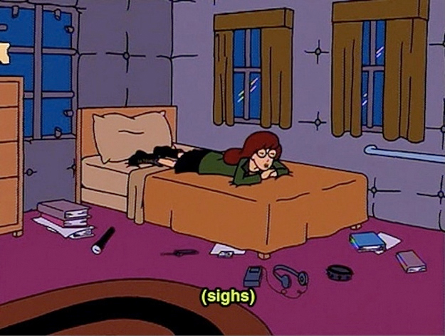 Daria's room is literally a padded cell.