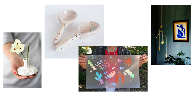 Collage of indie items for your home