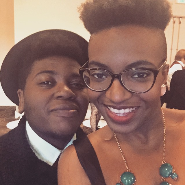 Us at an actual wedding