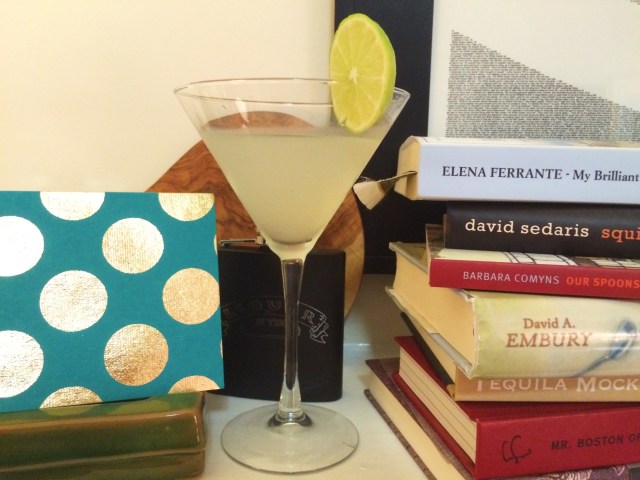 That's a card from my sister next to my daiquiri!