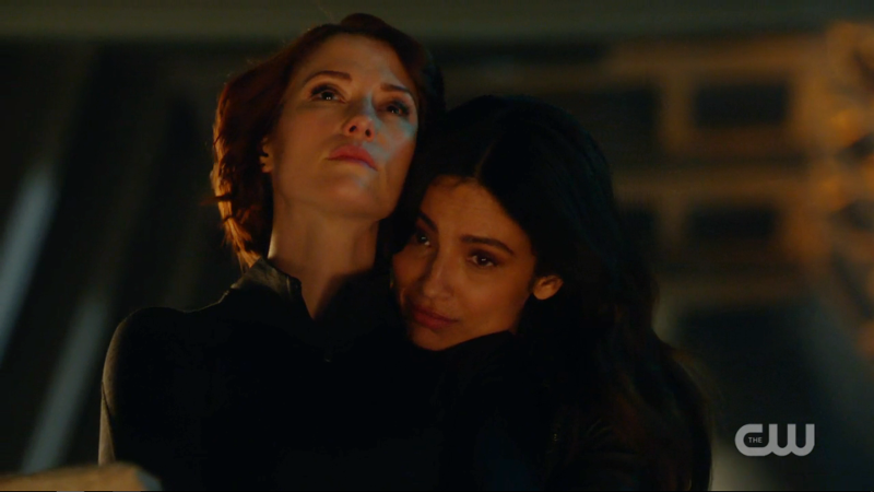 Maggie nestles into Alex