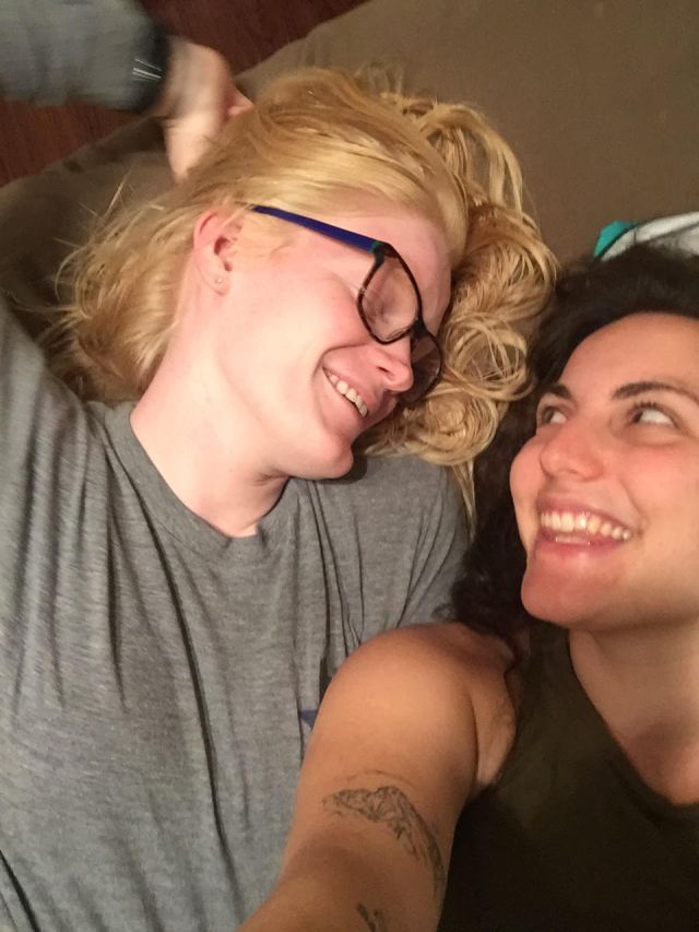 Nicole and Lindy gaze lovingly at each other and melt all of our hearts.