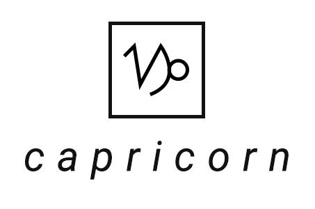 A stylized illustration of the astrological symbol for Capricorn