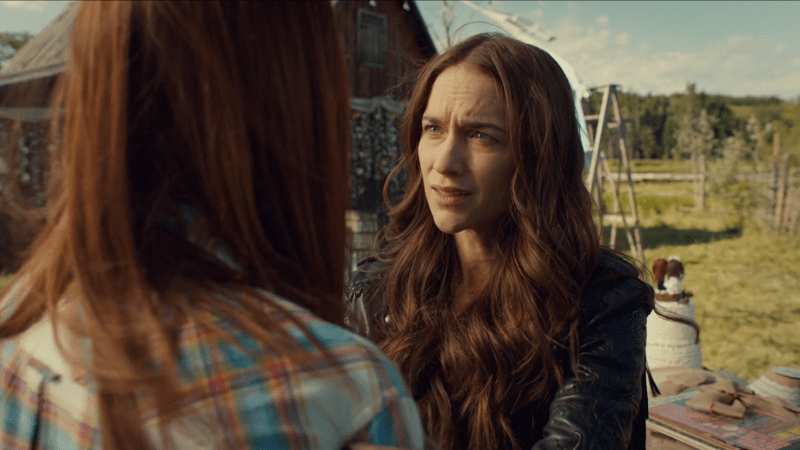 Wynonna Earp series finale recap: Wynonna looks inquisitively at Nicole.