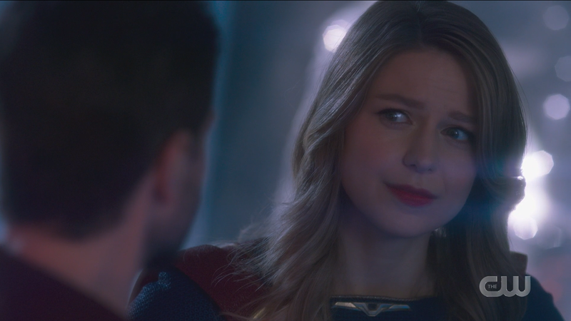 Supergirl smiles sadly at Zor-El
