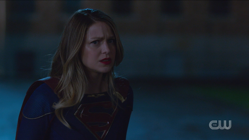 Supergirl glares