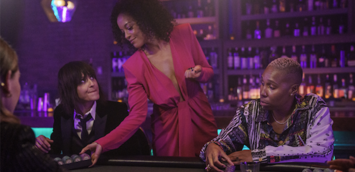 Lena Waithe plays poker as Eddie in Generation Q