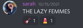 sarah: THE LAZY FEMMES