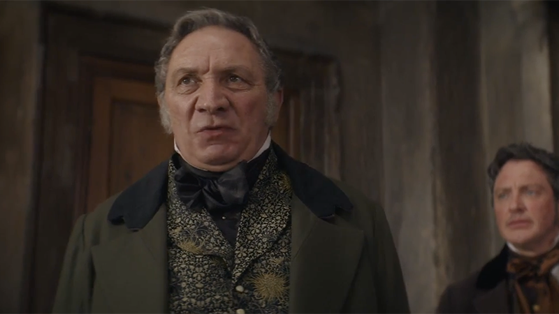 A man yells at Anne Lister at a business meeting