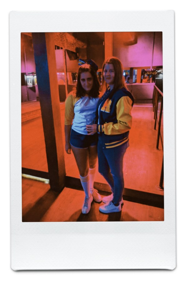 Kayla is dressed like Veronica and Kristen is dressed like Archie from Riverdale