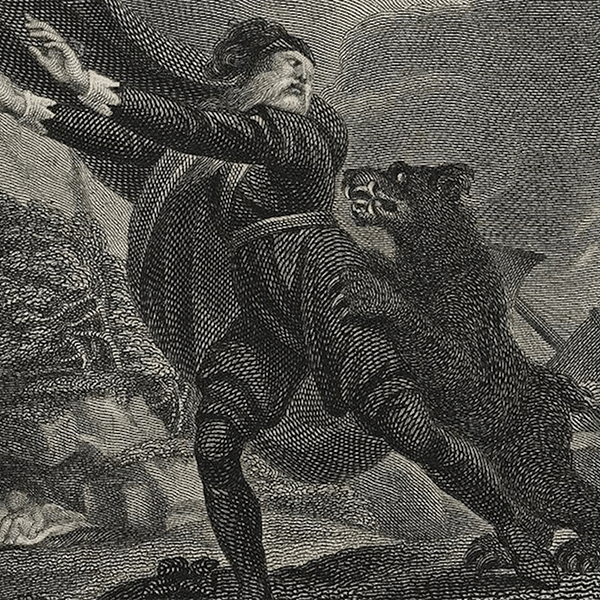 The Winter's Tale bear gets to gnawing. 
