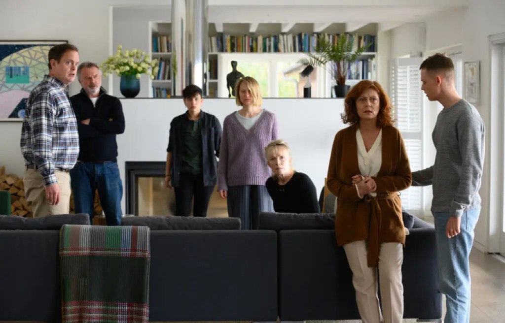 Rainn Wilson, Sam Neill, Bex Taylor-Klaus, Mia Wasikowska, Lindsay Duncan, Susan Sarandon and Anson Boon in "Blackbird."