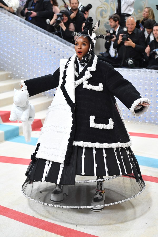 Janelle Monáe attends The 2023 Met Gala Celebrating "Karl Lagerfeld: A Line Of Beauty" at The Metropolitan Museum of Art on May 01, 2023 in New York City.