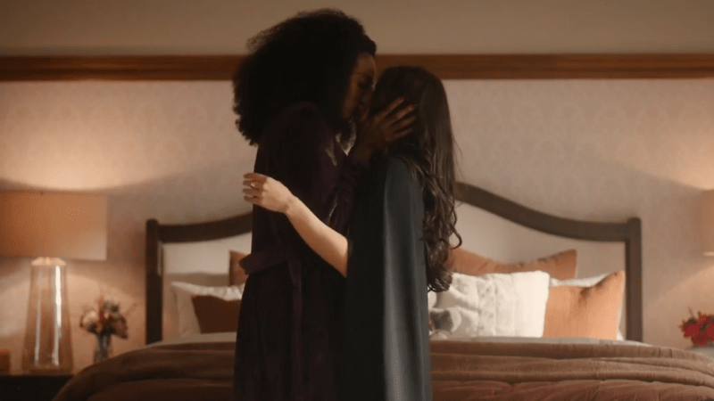 Karina and Aleesha kiss